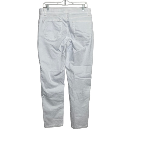 Eileen Fisher 10 White Denim Straight Leg Jeans - Picture 6 of 6